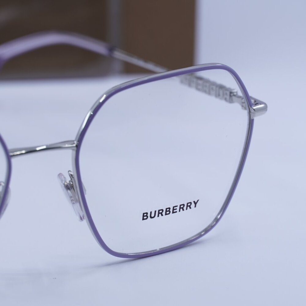 Burberry BE1381 1345 Geometric Eyeglasses 54mm – Lilac/Silver - Picture 5 of 10